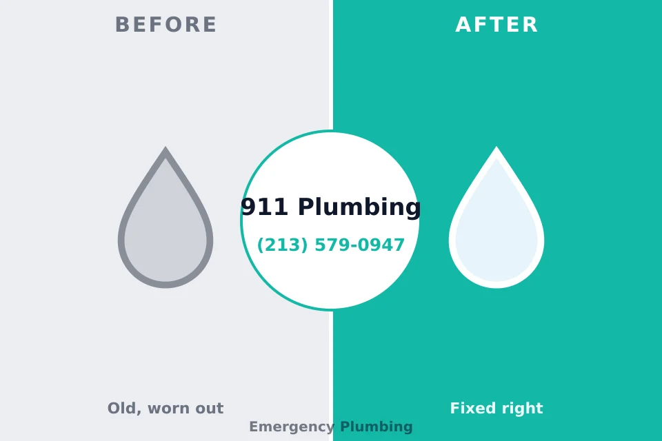 Before and after: plumbing repair Carthage, TN